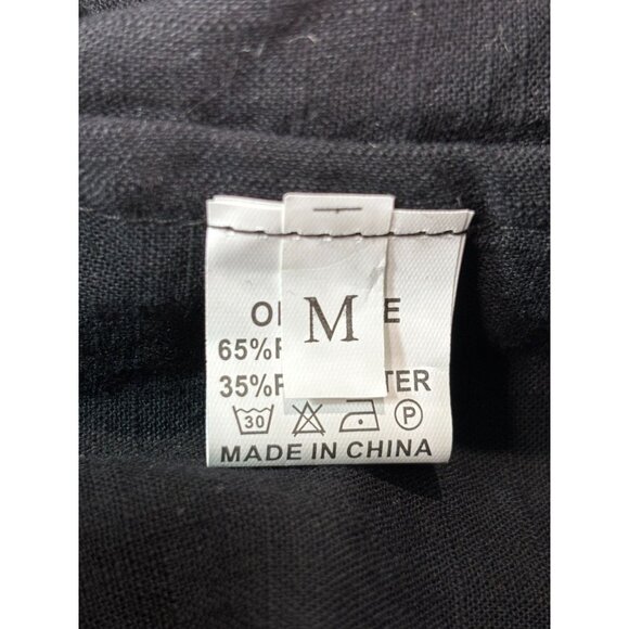 Womens Black Wrap Front Shirt - Medium - Picture 4 of 9